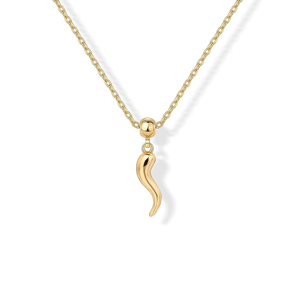 14K Yellow Gold Plated Cute Cubic Zirconia Pendant Necklaces Charms Set